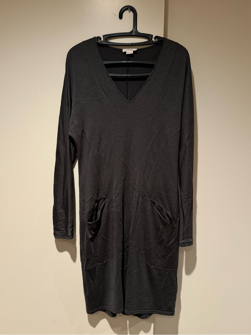 Helmut Lang Wool Silk Grey Dress